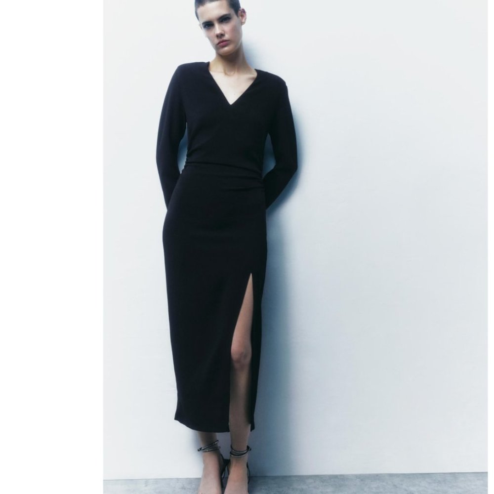Zara Black Midi Dress